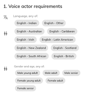 Voiceover casting websites requirements